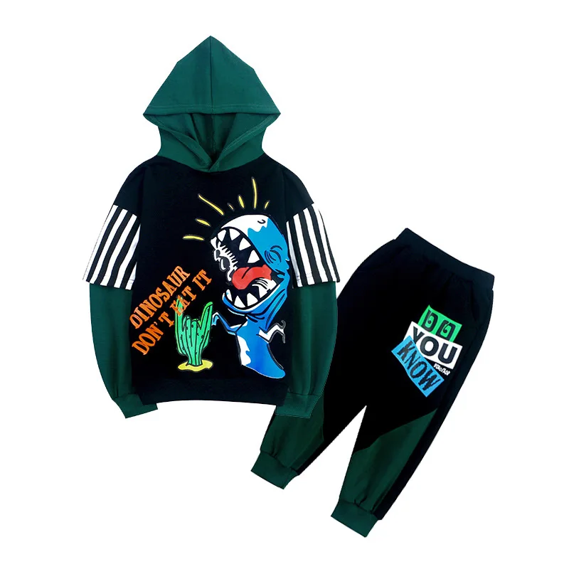 Dinosaur Spring Autumn Boys Clothing SuitsSweatshirts+Pants 2pcs/Set Pullover Kids Teenager Outwear Sport Beach School High Qu
Dinosaur Spring Autumn Boys Clothing SuitsSweatshirts+Pants 2pcs/Set Pullover Kids Teenager Outwear Sport Beach School High Qu