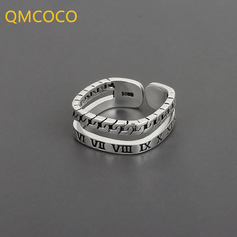 QMCOCO 925 Silver Double-Deck Rings For Women Numbers Geometry Vintage Wedding Trendy Jewelry Open Adjustable Punk Rings
QMCOCO 925 Silver Double-Deck Rings For Women Numbers Geometry Vintage Wedding Trendy Jewelry Open Adjustable Punk Rings