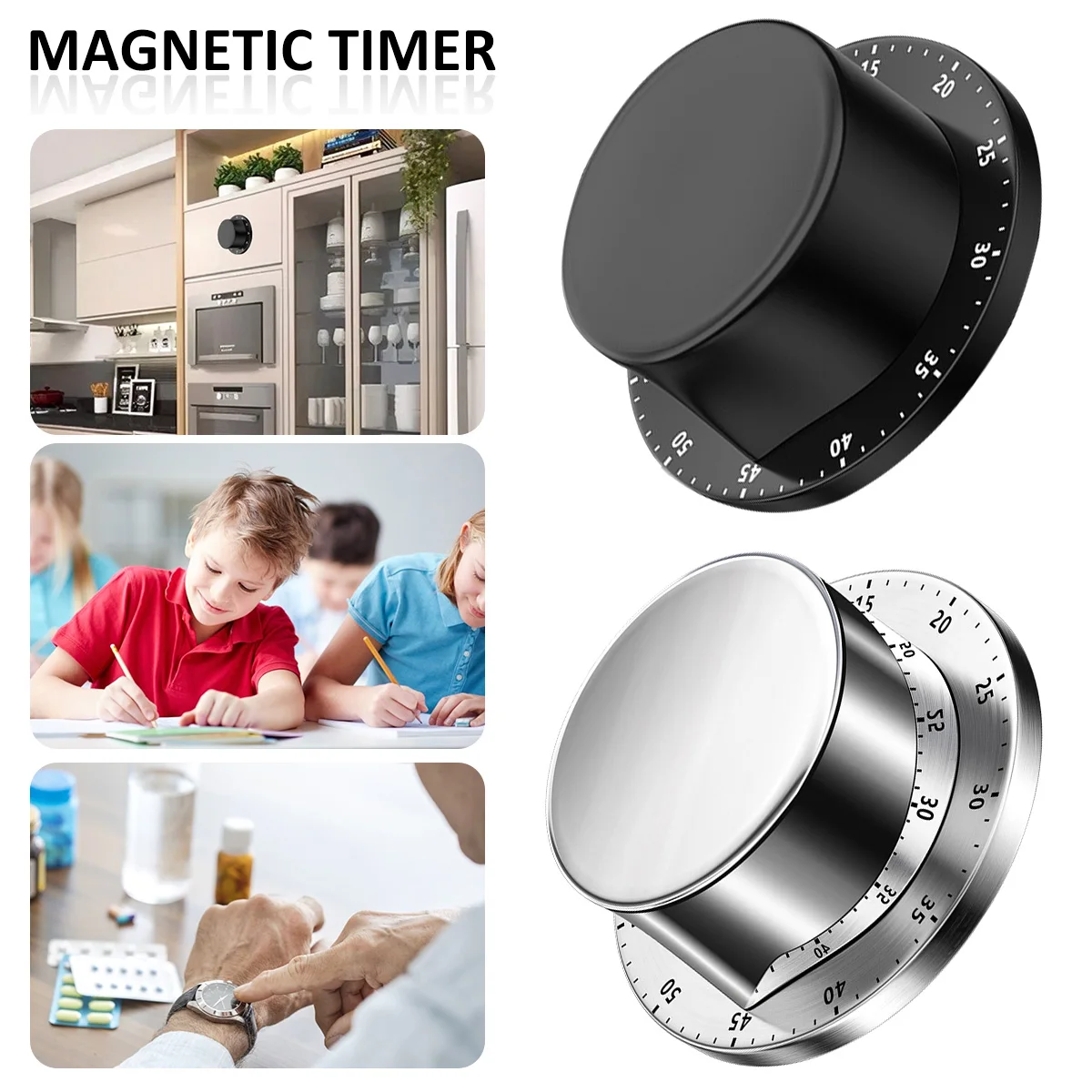 Kitchen Cooking Timer Magnetic Countdown Timer with 70db Loud Alarm Mechanical Reminder 304 Stainless Steel Timer 2022 hot
Kitchen Cooking Timer Magnetic Countdown Timer with 70db Loud Alarm Mechanical Reminder 304 Stainless Steel Timer 2022 hot