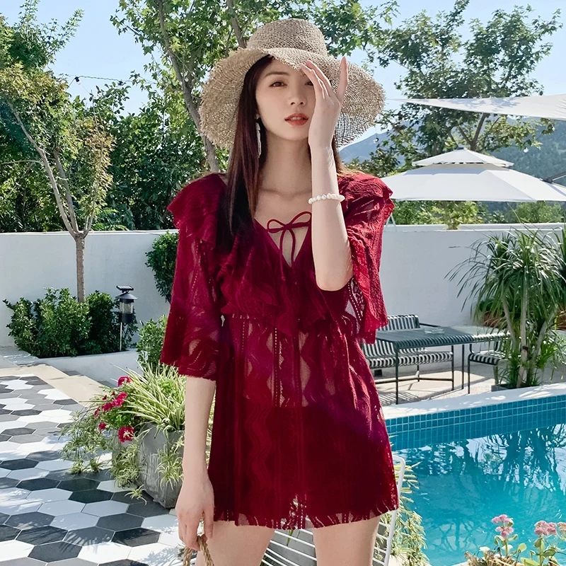 Fashion ins style Bud silk Swimsuit Lady sexy silk hot spring bikini suit 3 sets Beach Conservative swimsuit
Fashion ins style Bud silk Swimsuit Lady sexy silk hot spring bikini suit 3 sets Beach Conservative swimsuit