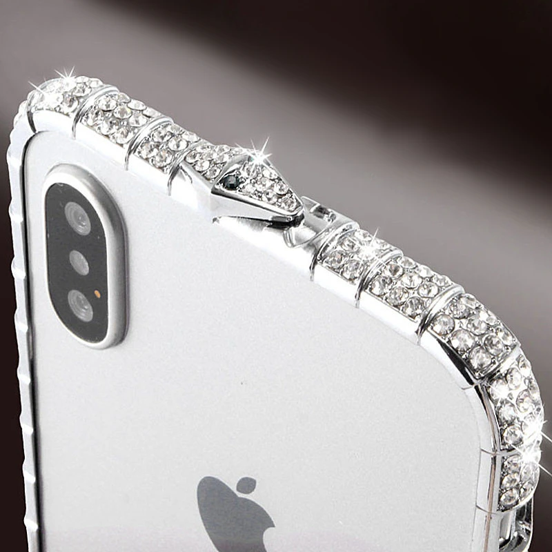 For iPhone 14 13 11 Pro Max Case Rhinestone Bling Diamond Snake Bumper For iPhone 12 7 Plus XS XR Case Glitter Inlay Metal Frame
For iPhone 14 13 11 Pro Max Case Rhinestone Bling Diamond Snake Bumper For iPhone 12 7 Plus XS XR Case Glitter Inlay Metal Frame