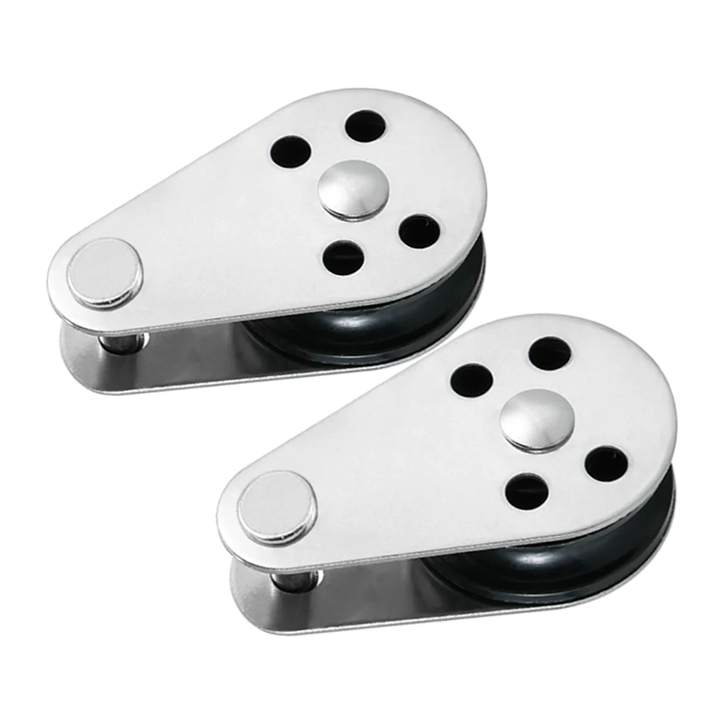 MagiDeal 2pcs 316 Stainless Steel Pulley Blocks Rope Runner Boat Accessories 
MagiDeal 2pcs 316 Stainless Steel Pulley Blocks Rope Runner Boat Accessories