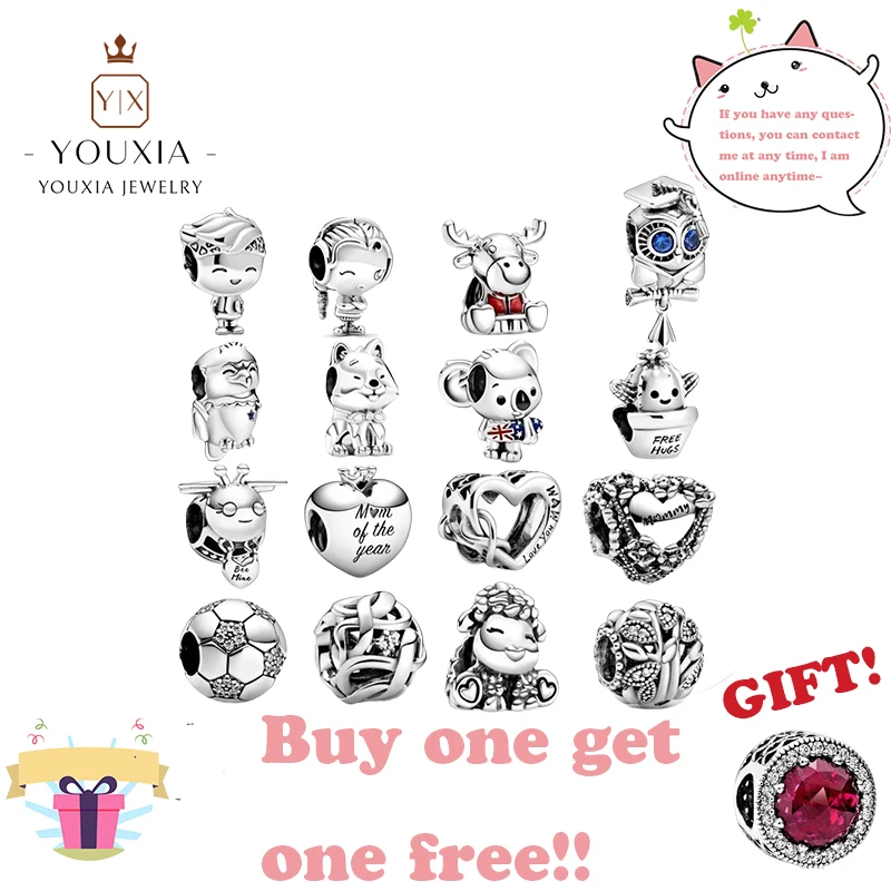 Fit Original Pando Bracelet DIY Charm For Women S925 Sterling Silver Gorgeous Classic Beads Valentine's Day Wedding Gift Logo
Fit Original Pando Bracelet DIY Charm For Women S925 Sterling Silver Gorgeous Classic Beads Valentine's Day Wedding Gift Logo