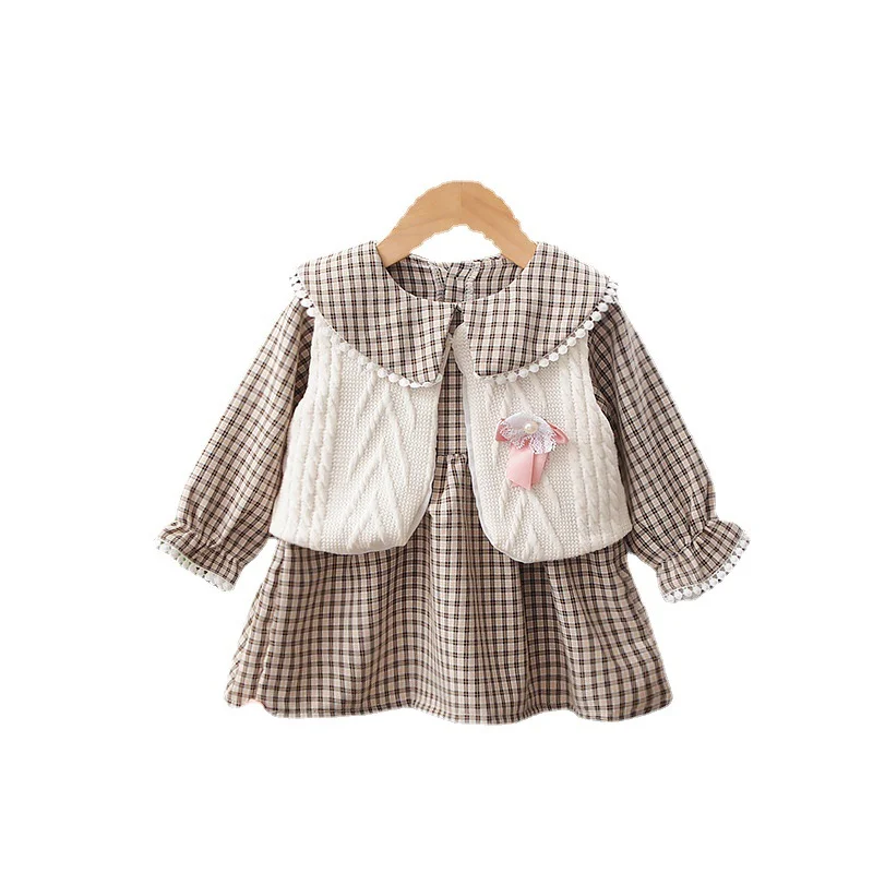 New Spring Autumn Fashion Cute Baby Girl Clothes Suit Children Plaid Dress Vest 2Pcs/Sets Toddler Casual Costume Kids Tracksuits
New Spring Autumn Fashion Cute Baby Girl Clothes Suit Children Plaid Dress Vest 2Pcs/Sets Toddler Casual Costume Kids Tracksuits
