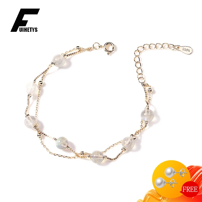 Trendy Women Bracelet 925 Sliver Jewelry Accessories with Moonstone Bracelets for Women Girl Wedding Party Bridal Gift Wholesale
Trendy Women Bracelet 925 Sliver Jewelry Accessories with Moonstone Bracelets for Women Girl Wedding Party Bridal Gift Wholesale