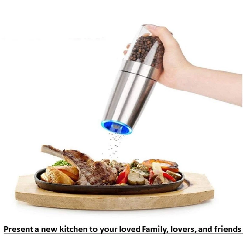 Hot XD-Gravity Electric Salt and Pepper Grinder Set Of 2, Battery Powered Pepper Shakers, Automatic Pepper Mills with Led Light,
Hot XD-Gravity Electric Salt and Pepper Grinder Set Of 2, Battery Powered Pepper Shakers, Automatic Pepper Mills with Led Light,