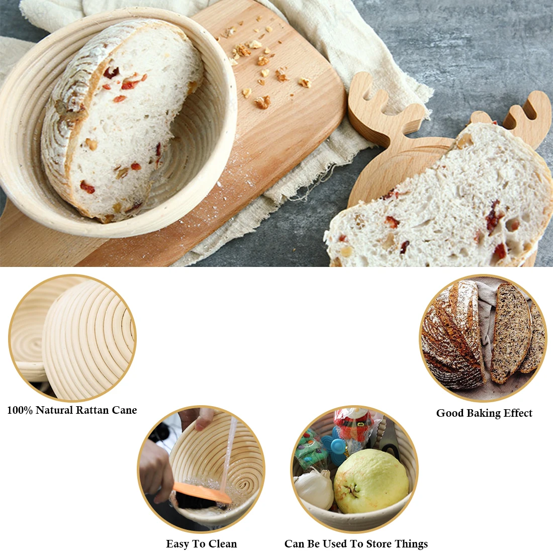 2021 Natural Rattan Fermentation Basket Bread Banneton Dough Wicker Rattan Mass Proofing Proving Baskets Rattan DIY Tool
2021 Natural Rattan Fermentation Basket Bread Banneton Dough Wicker Rattan Mass Proofing Proving Baskets Rattan DIY Tool