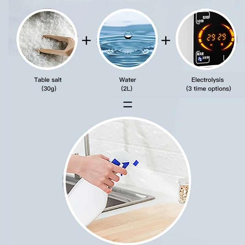 Electric Hydrogen Water Generator Disinfection Water Maker Indoor Portable Hypochlorous Acid Water Making Machine
Electric Hydrogen Water Generator Disinfection Water Maker Indoor Portable Hypochlorous Acid Water Making Machine