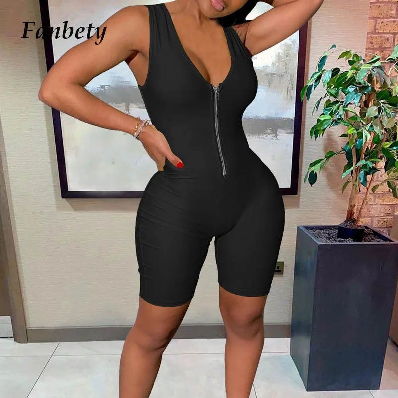 Sexy Zip Up Design Deep V-Neck Jumpsuit Women Elegant Sleeveless Strap Bodysuit 2021 Fashion Bodybuilding One Piece Outfit Wear
Sexy Zip Up Design Deep V-Neck Jumpsuit Women Elegant Sleeveless Strap Bodysuit 2021 Fashion Bodybuilding One Piece Outfit Wear