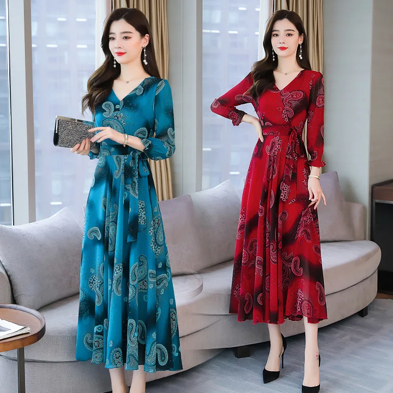 Long Sleeve Chiffon dress women's 2020 early autumn new print long skirt medium length temperament skirt
Long Sleeve Chiffon dress women's 2020 early autumn new print long skirt medium length temperament skirt