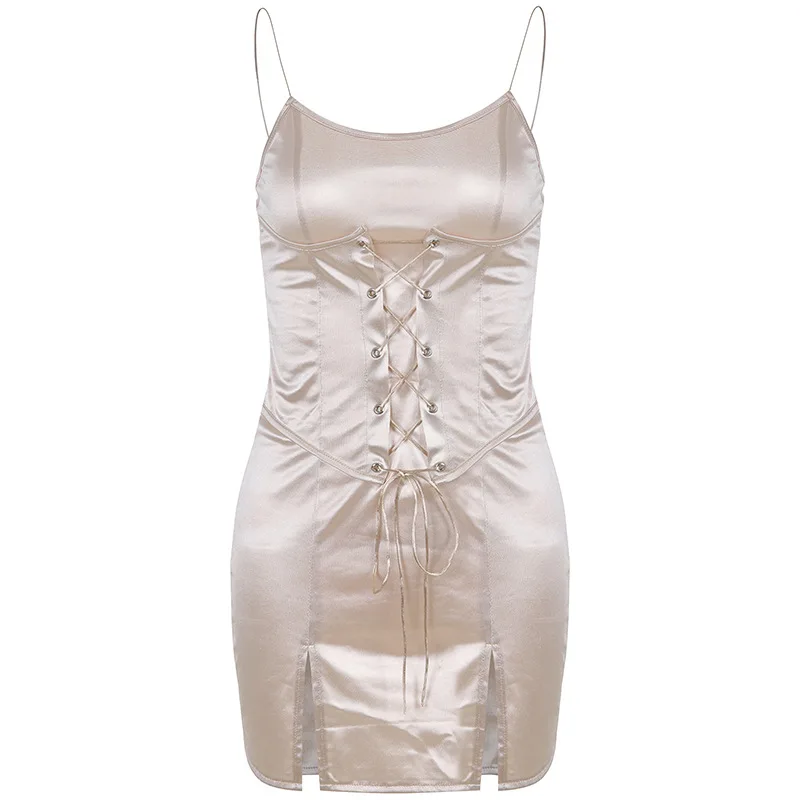 Fashion Women Solid Spaghetti Straps Backless Sleeveless Sexy Split Dresses Adjustable Ladies Casual Dress Summer Party
Fashion Women Solid Spaghetti Straps Backless Sleeveless Sexy Split Dresses Adjustable Ladies Casual Dress Summer Party