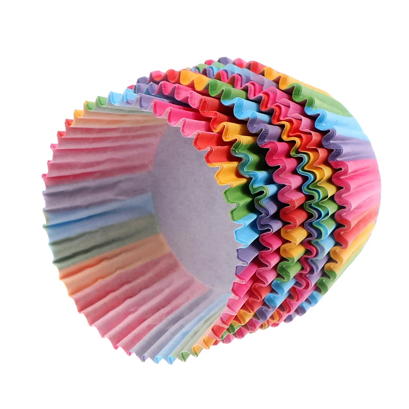 Kitchen Accessories100 Pcs Rainbow Color Cupcake Liner Baking Cupcake Paper Cake Bag Tray Pan Mold
Kitchen Accessories100 Pcs Rainbow Color Cupcake Liner Baking Cupcake Paper Cake Bag Tray Pan Mold