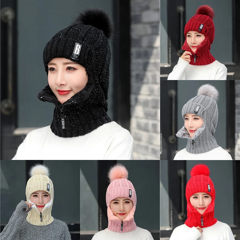 Women Wool Knitted Hat Ski Hat Sets For Female Windproof Winter Outdoor Knit Warm Thick Siamese Scarf Collar Warm Hat Girl Gift
Women Wool Knitted Hat Ski Hat Sets For Female Windproof Winter Outdoor Knit Warm Thick Siamese Scarf Collar Warm Hat Girl Gift