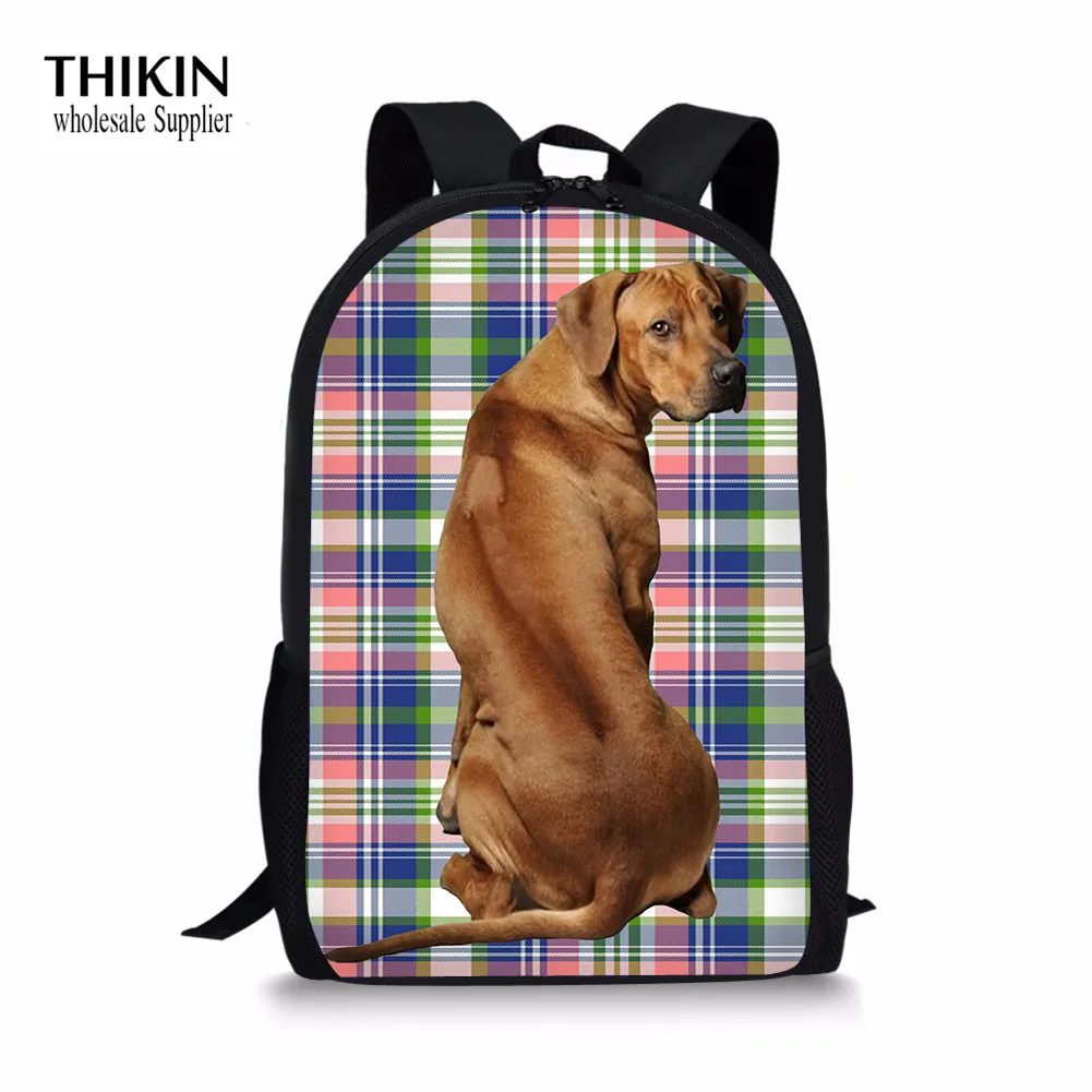 Рюкзак THIKIN Rhodesian Ridgeback Женский Модный повседневный ранец с принтом популярный