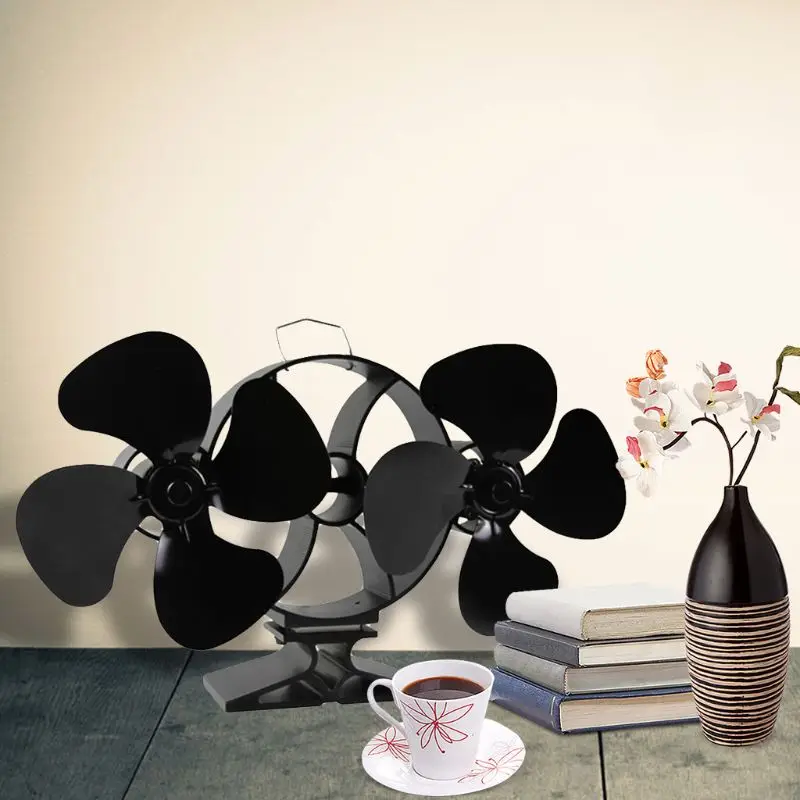 Double Head 8 Blades Heat Powered Stove Fireplace Fan Log Wood Burner Silent Efficient Distribution Ecofan 
Double Head 8 Blades Heat Powered Stove Fireplace Fan Log Wood Burner Silent Efficient Distribution Ecofan