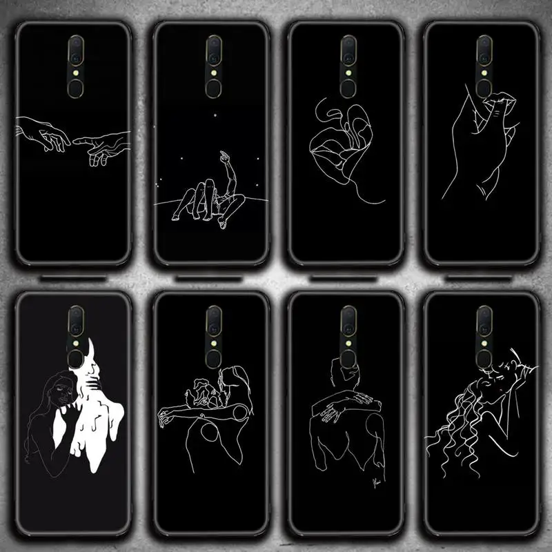 Minimalist Line Sexy Couple Phone Case For Oppo A5 A9 2020 Reno2 z Renoace 3pro A73S A71 F11 
Minimalist Line Sexy Couple Phone Case For Oppo A5 A9 2020 Reno2 z Renoace 3pro A73S A71 F11