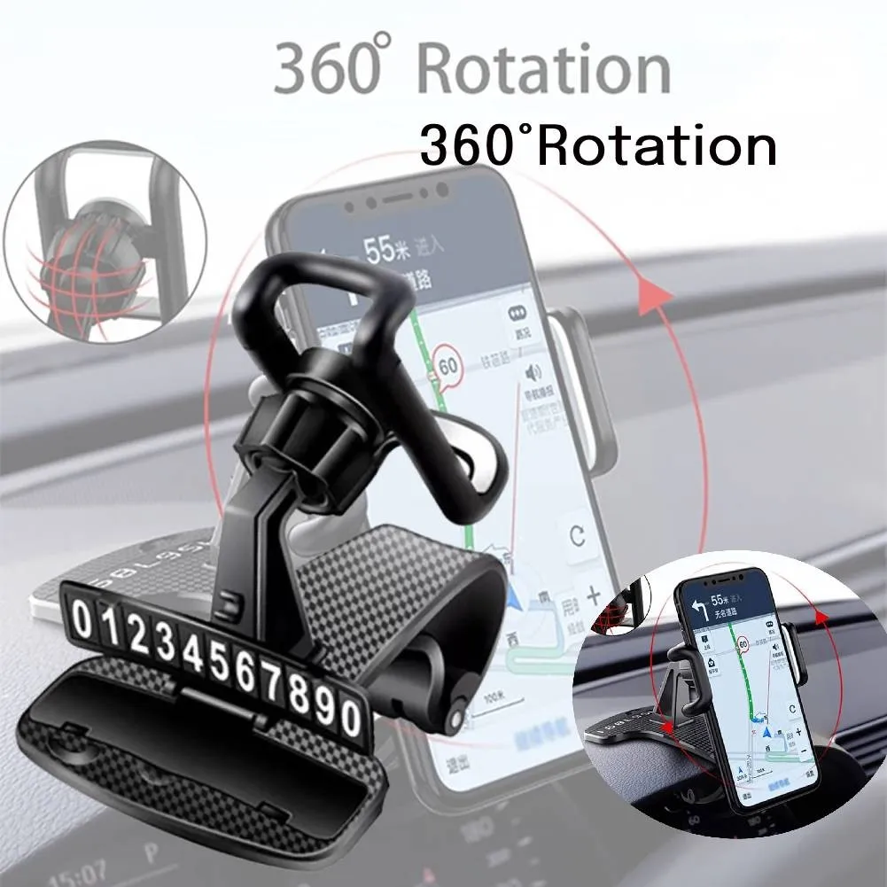 Car Dashboard Mobile Phone Holder 360° Adjustable GPS Clip, Hidden Parking Number. Dashboard Comes With Parking Number
Car Dashboard Mobile Phone Holder 360° Adjustable GPS Clip, Hidden Parking Number. Dashboard Comes With Parking Number