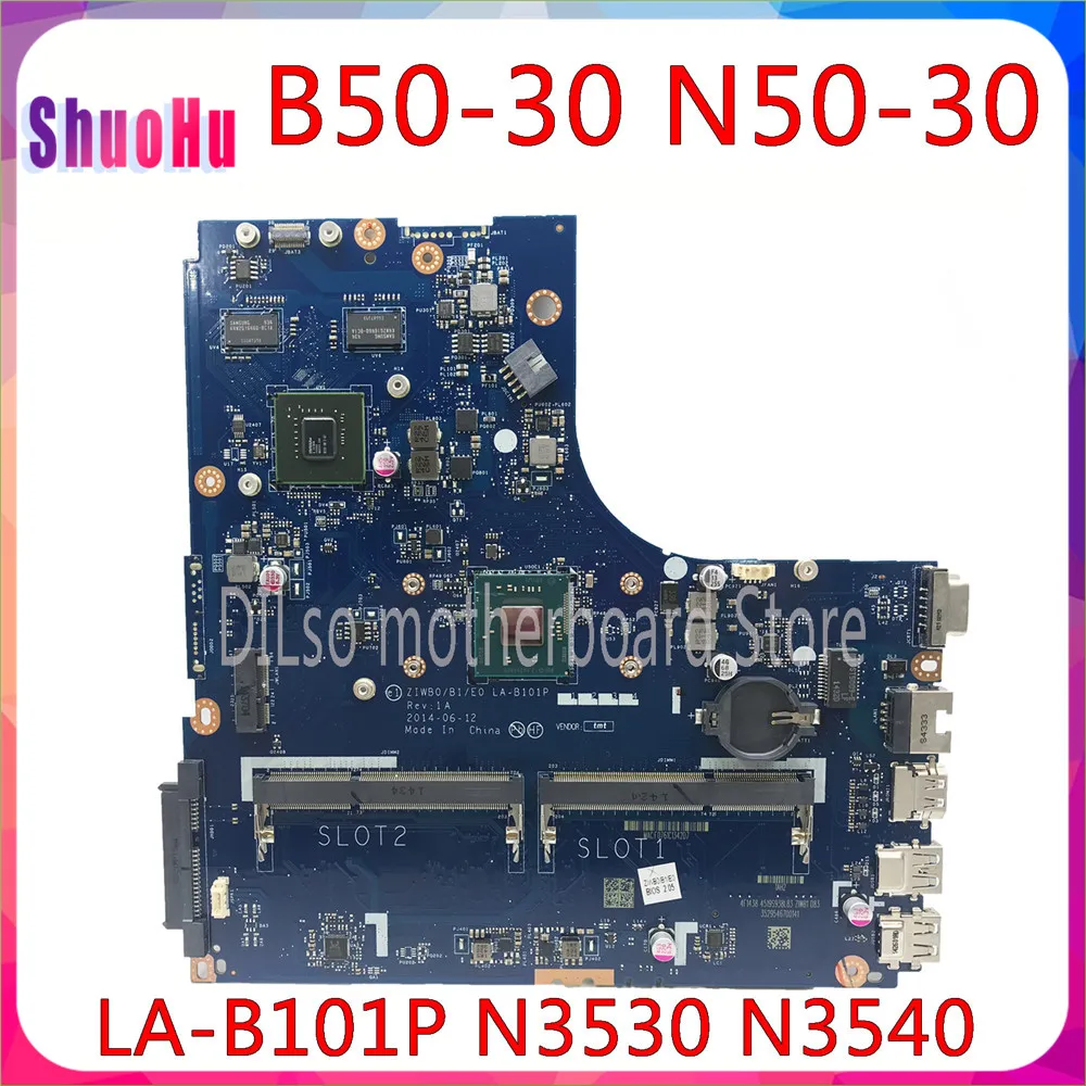 KEFU N3530/N3540 CPU LA-B101P Rev: 1A Motherboard ZIWB0/B1/E0 LA-B101P For Lenovo B50-30N50-30 Motherboard DDR3 HM76 Intel
KEFU N3530/N3540 CPU LA-B101P Rev: 1A Motherboard ZIWB0/B1/E0 LA-B101P For Lenovo B50-30N50-30 Motherboard DDR3 HM76 Intel