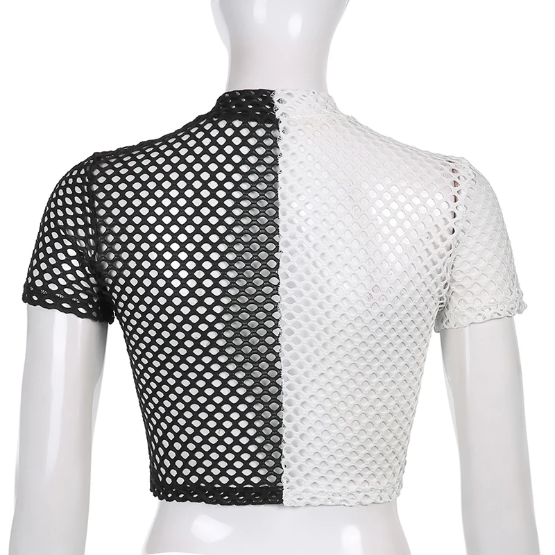 SUCHCUTE Gothic Patchwork Women Crop Tops Summer Punk Style Hollow Out Fishnet Tshirts 90s Harajuku Dark Academia Fashion Tee
SUCHCUTE Gothic Patchwork Women Crop Tops Summer Punk Style Hollow Out Fishnet Tshirts 90s Harajuku Dark Academia Fashion Tee