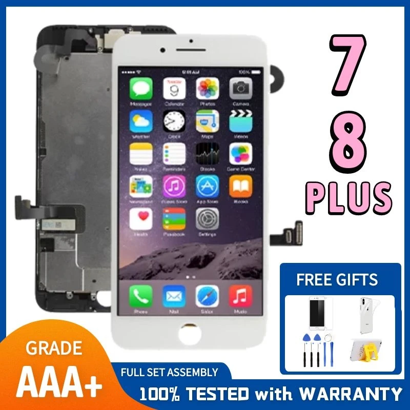 Полный комплект ЖК-дисплея для iPhone 7 8 Plus 7P 8 P, дисплей с сенсорным цифровым преобразователем в сборе, полная замена экрана качества AAA + фронта...
Полный комплект ЖК-дисплея для iPhone 7 8 Plus 7P 8 P, дисплей с сенсорным цифровым преобразователем в сборе, полная замена экрана качества AAA + фронта...