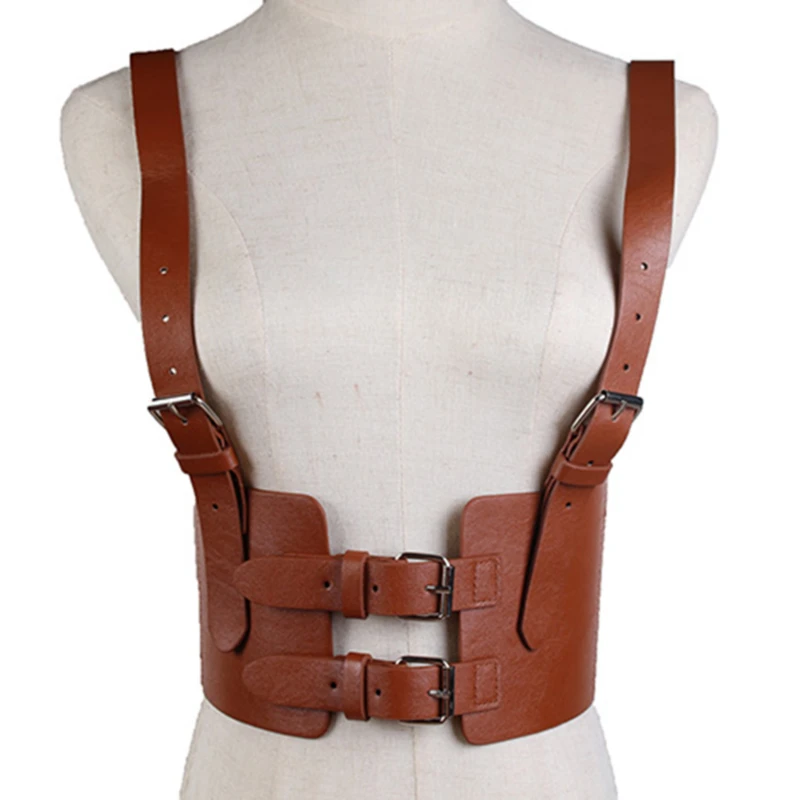 Gothic Handmade PU Leather Harness Belts Fashion Faux Leather Cage Vest Chest Sculpting Body Strap Waist Belt
Gothic Handmade PU Leather Harness Belts Fashion Faux Leather Cage Vest Chest Sculpting Body Strap Waist Belt