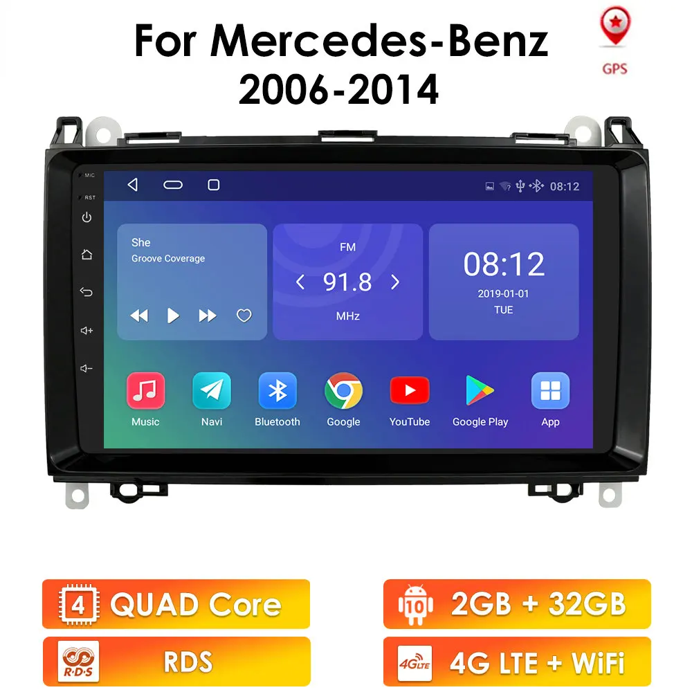 2GB 32GB Android 10 2 Din 9'' Car Radio for Mercedes Benz B200 Sprinter W906 W639 AB Class W169 W245 Viano Vito Radio GPS Navi
2GB 32GB Android 10 2 Din 9'' Car Radio for Mercedes Benz B200 Sprinter W906 W639 AB Class W169 W245 Viano Vito Radio GPS Navi