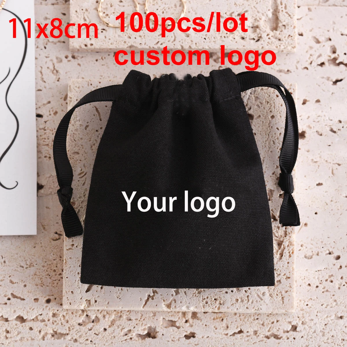 100 шт./лот черный хлопчатобумажный холщовый чехол с принтом логотипа на заказ упаковка для ювелирных изделий свадебный подарок ожерелье бра...
100 шт./лот черный хлопчатобумажный холщовый чехол с принтом логотипа на заказ упаковка для ювелирных изделий свадебный подарок ожерелье бра...
