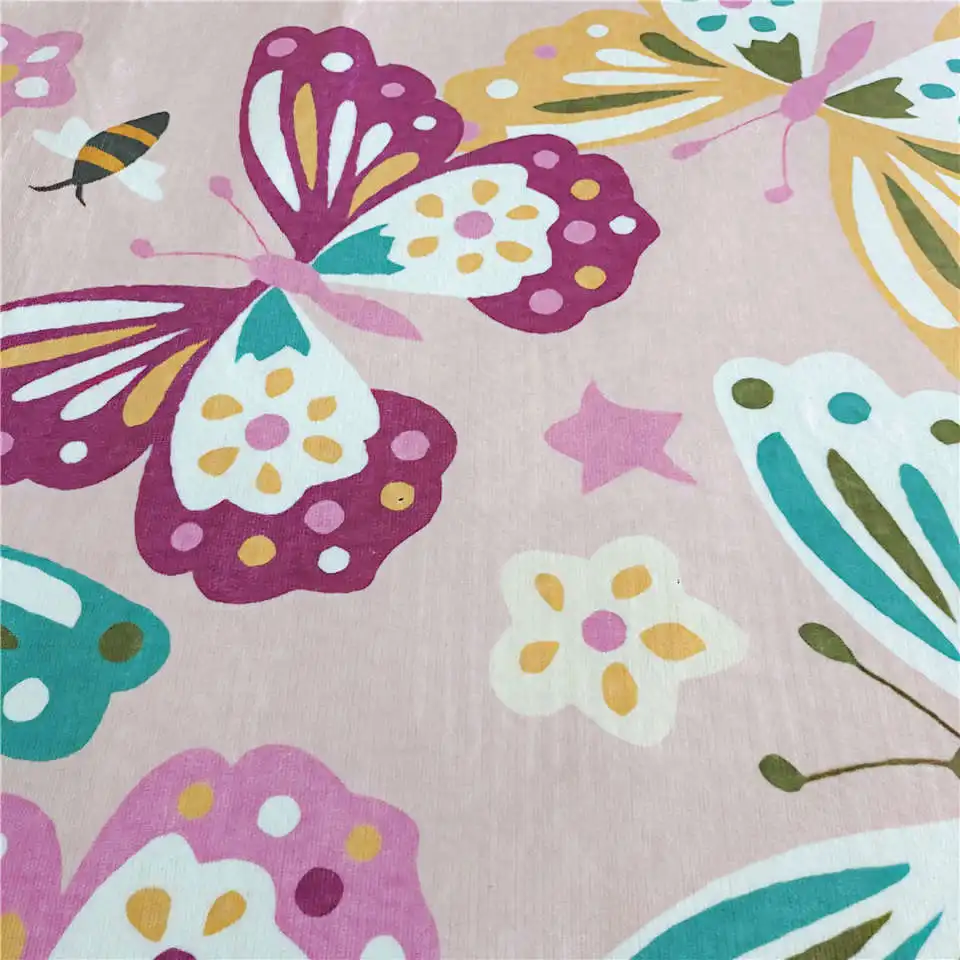 Мультяшный ковер для девочек детский коврик с рисунком розовой бабочки милый