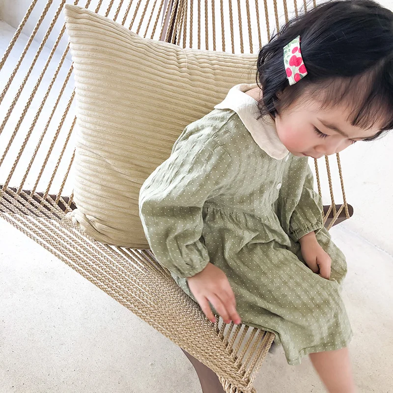 Spring Kids Cotton Princess Dresses For Girls 2021 New Baby Girl Dot Doll Collar Long Sleeve Loose Dress Clothing
Spring Kids Cotton Princess Dresses For Girls 2021 New Baby Girl Dot Doll Collar Long Sleeve Loose Dress Clothing