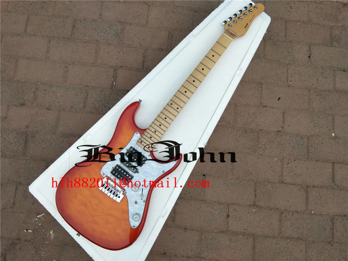 Transparent Red Electric Guitar,Quilted Maple Top Ash Body&Maple Fingerboard Korean Hardware Locking Strings Knob BJ-436
Transparent Red Electric Guitar,Quilted Maple Top Ash Body&Maple Fingerboard Korean Hardware Locking Strings Knob BJ-436