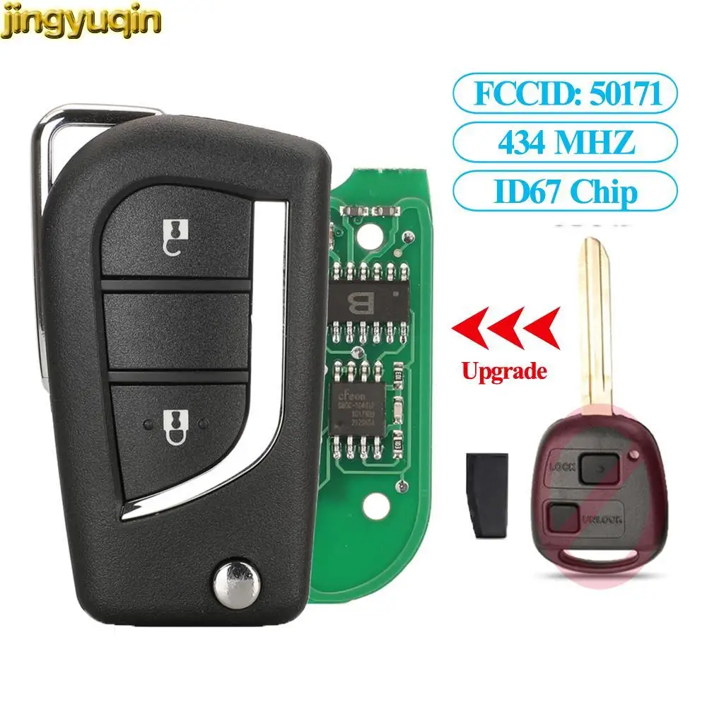 Jingyuqin 3 шт., улучшенная модель, чип ID 67 434 МГц 50171 для Toyota Prius 2 Hilux Etios Vios Innova SW4 Camry 2BTN TOY43
Jingyuqin 3 шт., улучшенная модель, чип ID 67 434 МГц 50171 для Toyota Prius 2 Hilux Etios Vios Innova SW4 Camry 2BTN TOY43
