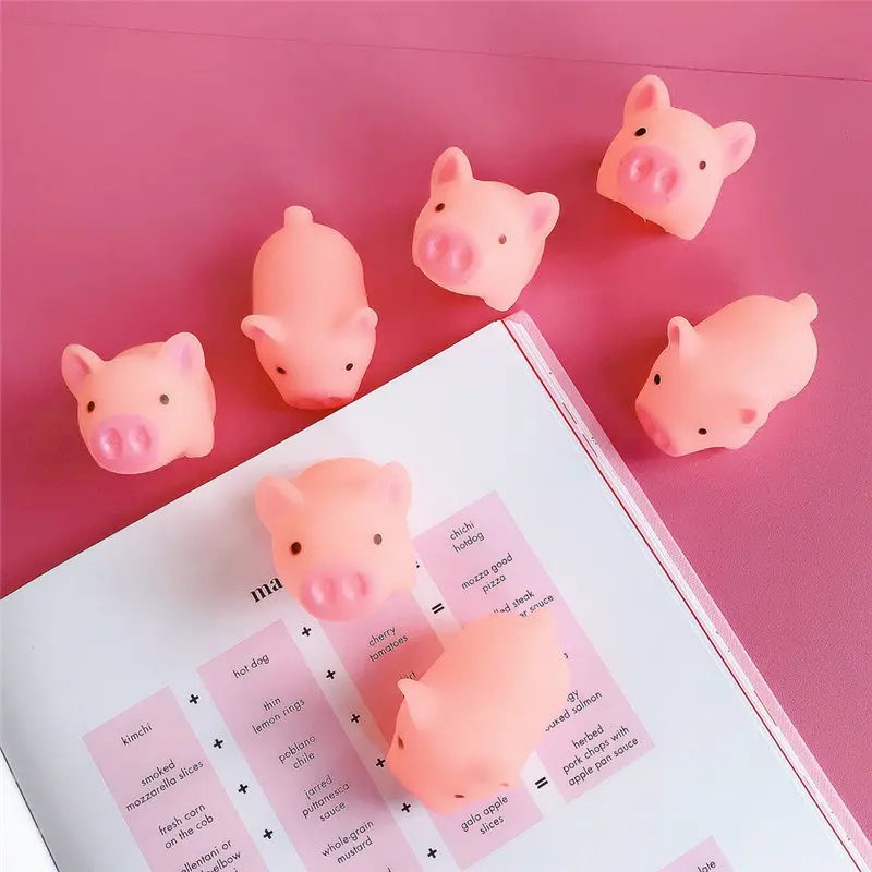 2 шт./лот новые милые игрушки для собак розовые Кричащие резиновые свиньи