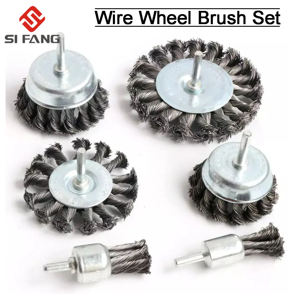 1/6PcsTwist Knotted Wire Wheel Cup Brush end brush for Drill 6mm shank mounted For Rust Removal Corrosion Paint
1/6PcsTwist Knotted Wire Wheel Cup Brush end brush for Drill 6mm shank mounted For Rust Removal Corrosion Paint