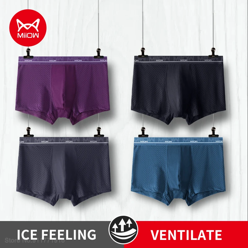 MiiOW 4Pcs Breathable Cotton Pouch Underwear Boxer Sexy Mesh Men Shorts Boxer Shorts Panties Underware Lingerie L-3XL Underpants
MiiOW 4Pcs Breathable Cotton Pouch Underwear Boxer Sexy Mesh Men Shorts Boxer Shorts Panties Underware Lingerie L-3XL Underpants