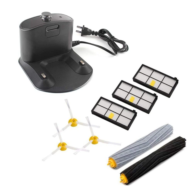 

Home Base Charging Dock Extractor 3 Filters 3 Side Brushes for IRobot Roomba 800 & 900 Series 860 870 880 890 960 980 Vacuum IRo