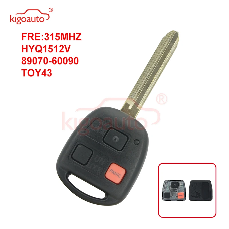 Пульт дистанционного управления Kigoauto HYQ1512V/89070-60090, 3 кнопки, 315 МГц, без чипа, лезвие TOY43 для Toyota Land Cruiser
Пульт дистанционного управления Kigoauto HYQ1512V/89070-60090, 3 кнопки, 315 МГц, без чипа, лезвие TOY43 для Toyota Land Cruiser