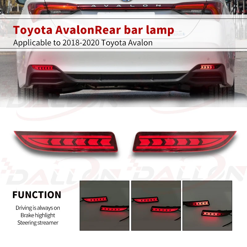 Red/Smoke style one Pair Led Car Rear Bumper Reflector Tail Brake Light Bar for Toyota Avalon 2018 2019 2020 rear bump lamp
Red/Smoke style one Pair Led Car Rear Bumper Reflector Tail Brake Light Bar for Toyota Avalon 2018 2019 2020 rear bump lamp