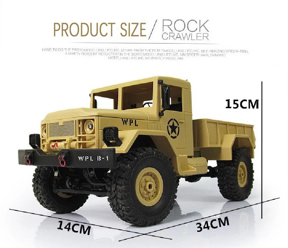 Wpl B-14 Remote Control Military Truck Diy Off-road 4wd Rc Car 4 Wheel Buggy Drive Climbing Vehicle For Birthday Gift Toy
Wpl B-14 Remote Control Military Truck Diy Off-road 4wd Rc Car 4 Wheel Buggy Drive Climbing Vehicle For Birthday Gift Toy