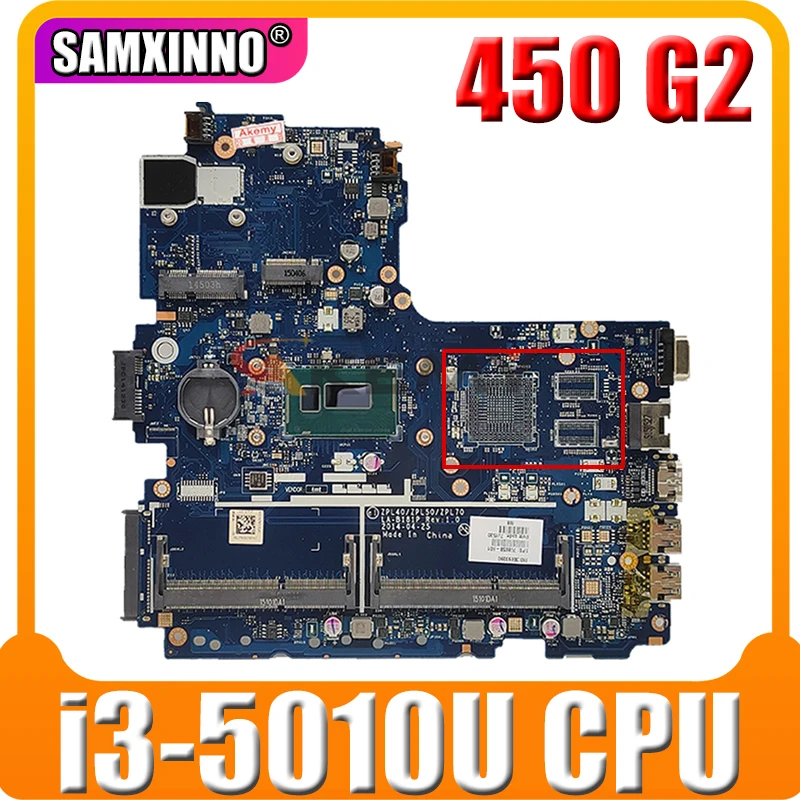 High quality For HP 450 G2 Laptop Motherboard 799551-501 LA-B181P With SR23Z i3-5010u CPU DDR3L MB 100% Tested Fast Ship
High quality For HP 450 G2 Laptop Motherboard 799551-501 LA-B181P With SR23Z i3-5010u CPU DDR3L MB 100% Tested Fast Ship