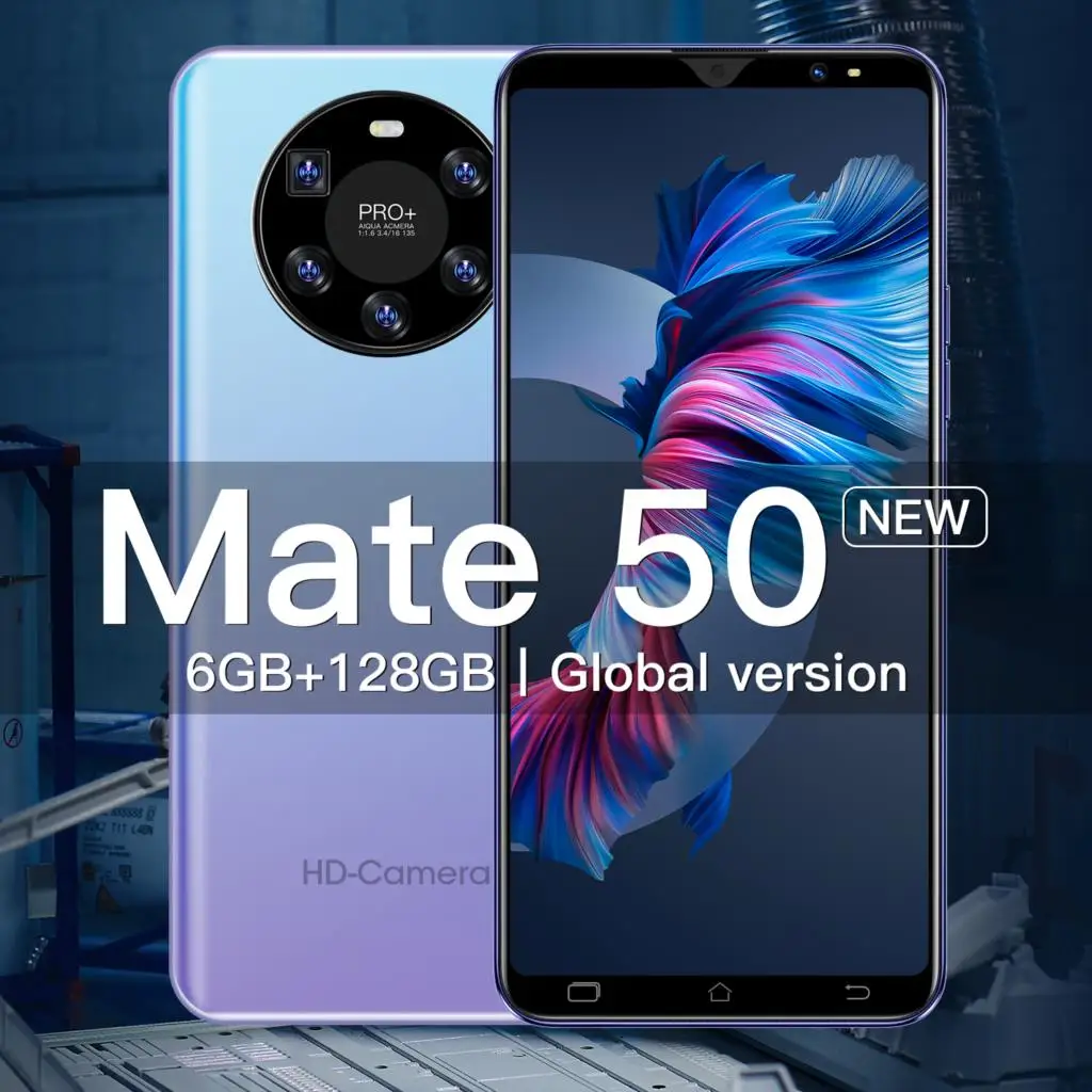 Global Version 2021 Mate50 5.0Inch Smartphone 5G 8+128GB New Arrival 10Core 16MP+32MP 4800MAH MTK6889 2320*1280 Android 10
Global Version 2021 Mate50 5.0Inch Smartphone 5G 8+128GB New Arrival 10Core 16MP+32MP 4800MAH MTK6889 2320*1280 Android 10