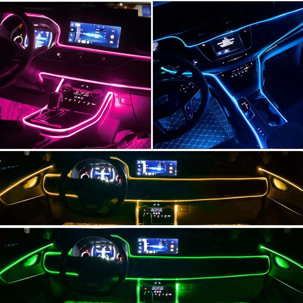 Car LED Interior Strip Light Multicolor RGB Sound Active Automobile Atmosphere Ambient Lighting Kit
Car LED Interior Strip Light Multicolor RGB Sound Active Automobile Atmosphere Ambient Lighting Kit