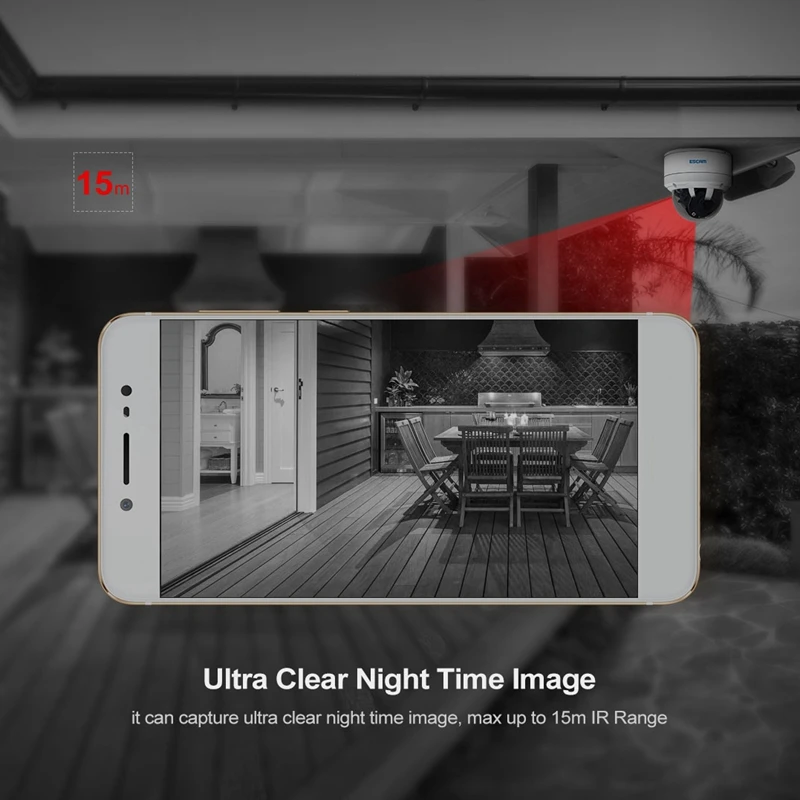 ESCAM PVR002 Surveillance Camera, 2MP1080P PTZ 4X Zoom 2.8-12mm Lens IP66 Waterproof POE Ball Camera
ESCAM PVR002 Surveillance Camera, 2MP1080P PTZ 4X Zoom 2.8-12mm Lens IP66 Waterproof POE Ball Camera