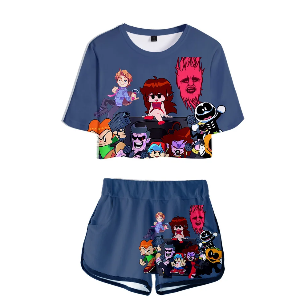 Friday Night Funkin 3D Two Piece Set Sexy Short Top and Middle Waist Shorts Casual Lady Fitness Summer Leisure Sport Tracksuit
Friday Night Funkin 3D Two Piece Set Sexy Short Top and Middle Waist Shorts Casual Lady Fitness Summer Leisure Sport Tracksuit