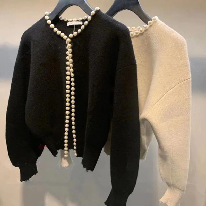 FAKUNTN New Fashion Korean Jackets Pearls Cardigan Batwing Sleeve Wool Knit Vintage Women's Coat High Quality Jacket AQ927
FAKUNTN New Fashion Korean Jackets Pearls Cardigan Batwing Sleeve Wool Knit Vintage Women's Coat High Quality Jacket AQ927