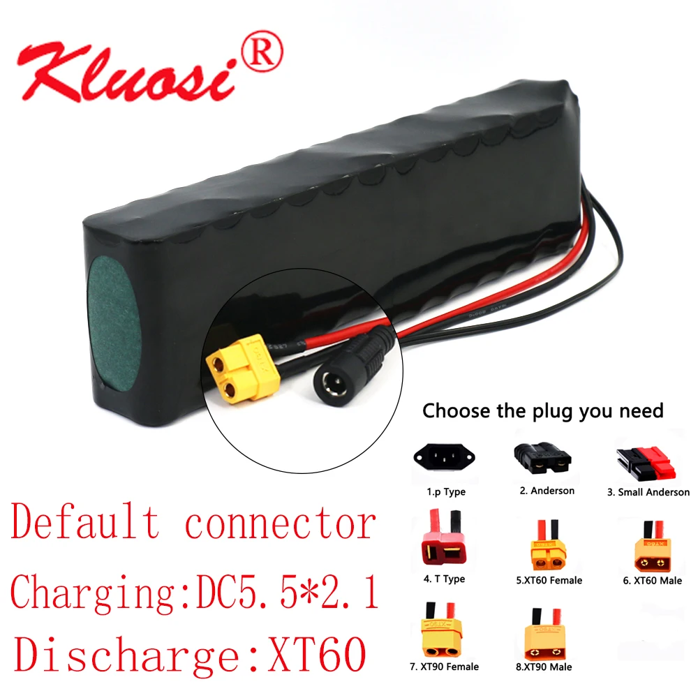 KLUOSI 48V 7Ah 13S2P 500Watt 54.6V 18650 Lithium Battery Pack Built-in 15A BMS for Electric Bike Scooter Skateboard Bicycle Etc
KLUOSI 48V 7Ah 13S2P 500Watt 54.6V 18650 Lithium Battery Pack Built-in 15A BMS for Electric Bike Scooter Skateboard Bicycle Etc