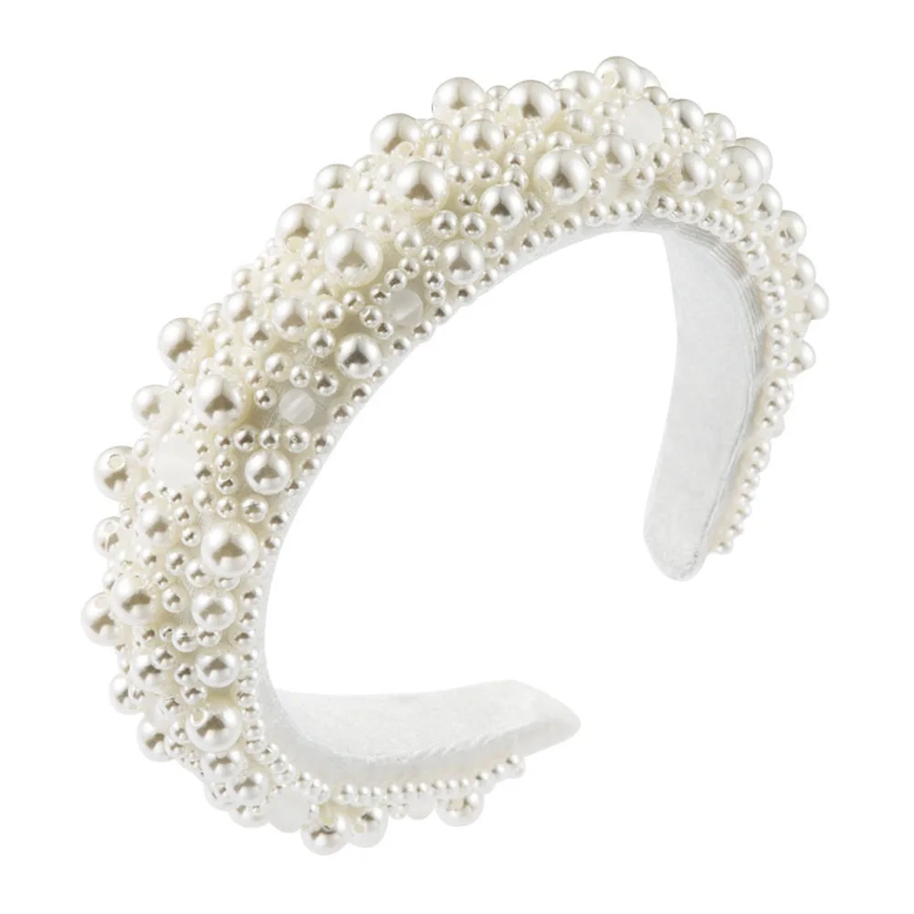 European And American Fashion Headband Vintage Baroque Full Simulated Pearl Padded Thick Sponge Hair Band For Woman
European And American Fashion Headband Vintage Baroque Full Simulated Pearl Padded Thick Sponge Hair Band For Woman