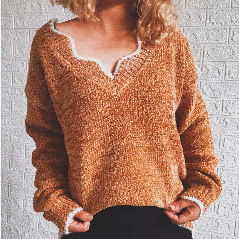DUYIT Thickened V-Neck Long-Sleeved Pullover Sweater For Fall/Winter New Style Women's Wave-Shaped Casual Solid Color Sweater
DUYIT Thickened V-Neck Long-Sleeved Pullover Sweater For Fall/Winter New Style Women's Wave-Shaped Casual Solid Color Sweater