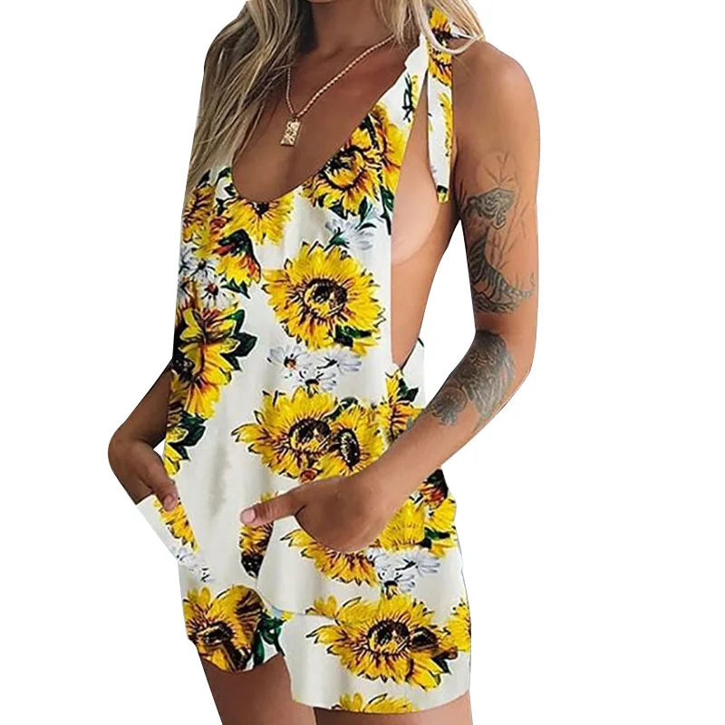 ZOGAA 2020 Spring and Summer New Pastoral Sunflower Jumpsuit Bohemian Vacation Beach Strap Shorts
ZOGAA 2020 Spring and Summer New Pastoral Sunflower Jumpsuit Bohemian Vacation Beach Strap Shorts