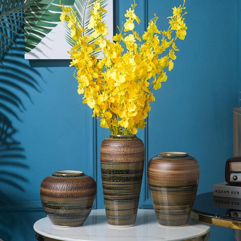 Brown Modern Table Garden Ceramic Vase Plant Pot Decoration Luxe Ceramic Vase Dry Flower Vazo Room Decoration Accessories BI50VS
Brown Modern Table Garden Ceramic Vase Plant Pot Decoration Luxe Ceramic Vase Dry Flower Vazo Room Decoration Accessories BI50VS