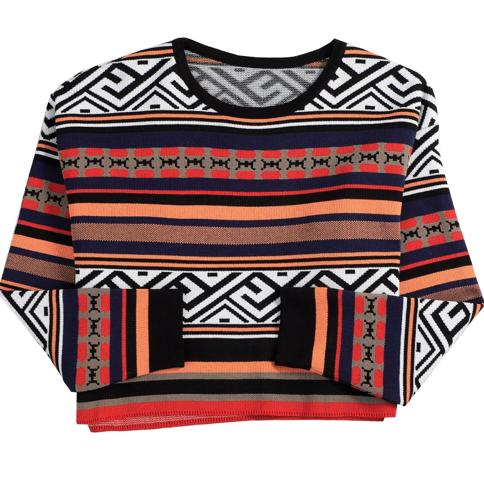Women'S Classic Autumn And Winter Knit Pullover Short Sweater Blouse Crewneck Long Sleeve Plaid Pullover Sweater Tops
Women'S Classic Autumn And Winter Knit Pullover Short Sweater Blouse Crewneck Long Sleeve Plaid Pullover Sweater Tops
